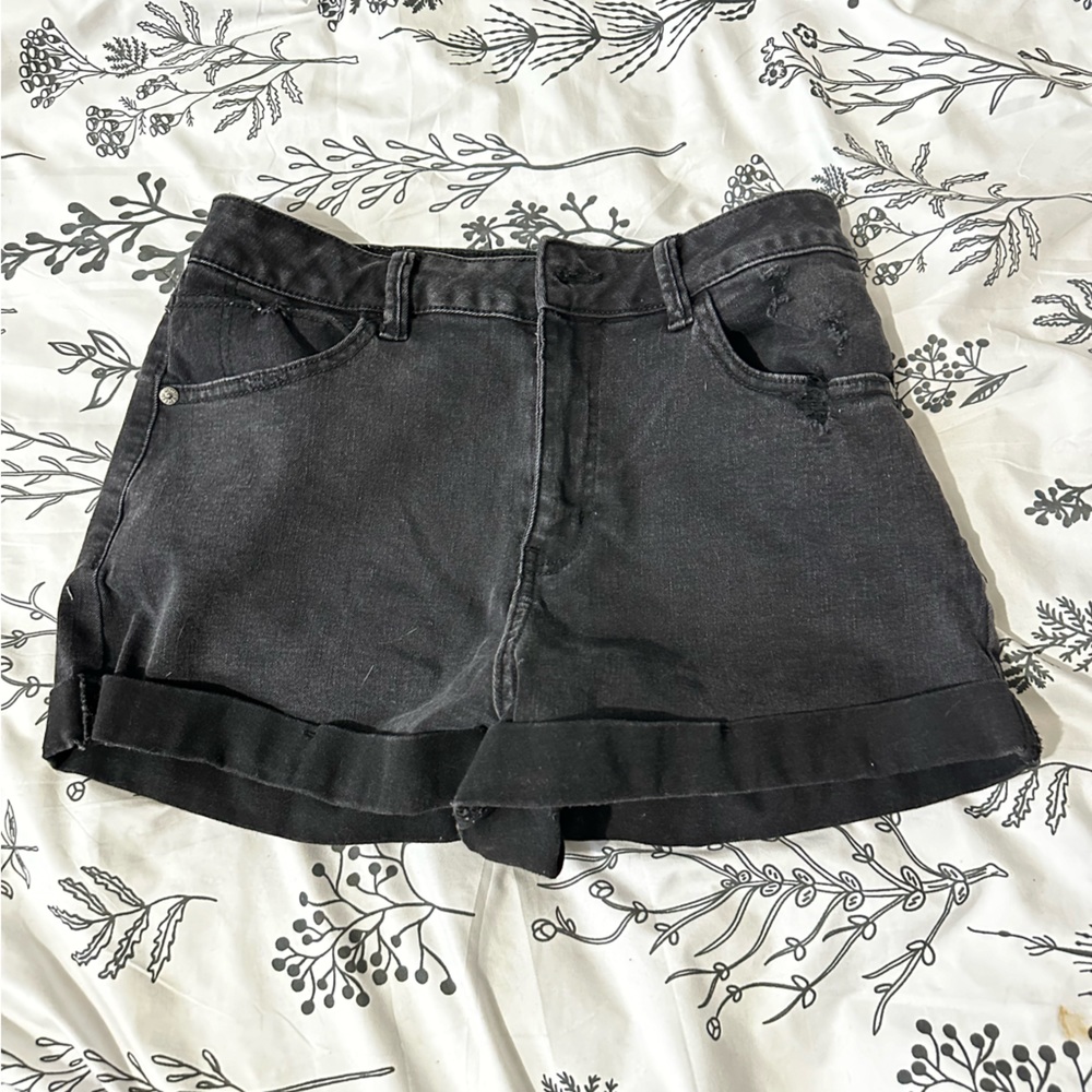 Black Jean shorts